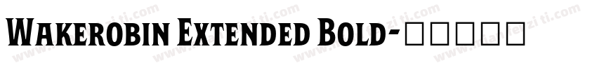 Wakerobin Extended Bold字体转换